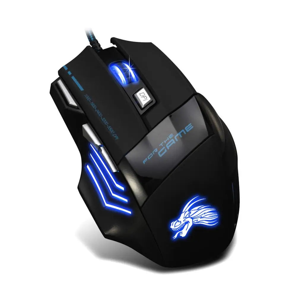 7 Button Backlit Ergonomic Mouse 5500 DPI