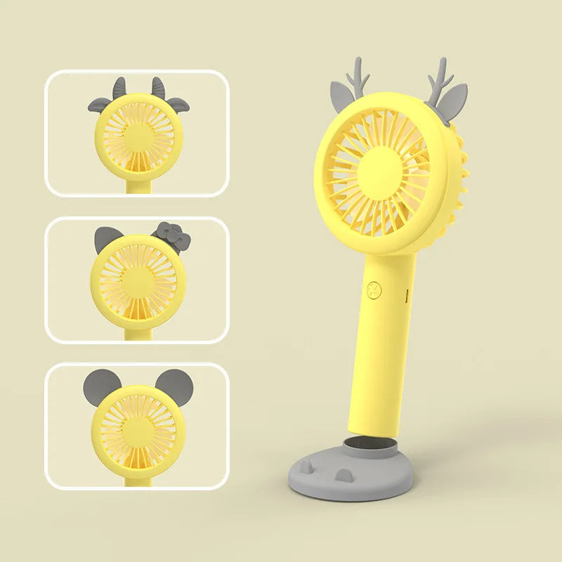 USB LED Light Handheld Fan β Portable, Rechargeable & Multifunctional