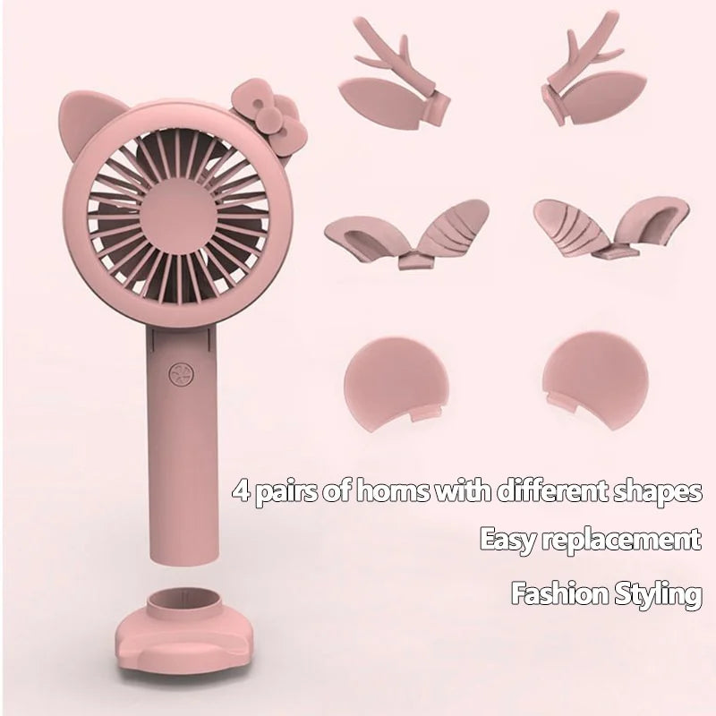 USB LED Light Handheld Fan β Portable, Rechargeable & Multifunctional