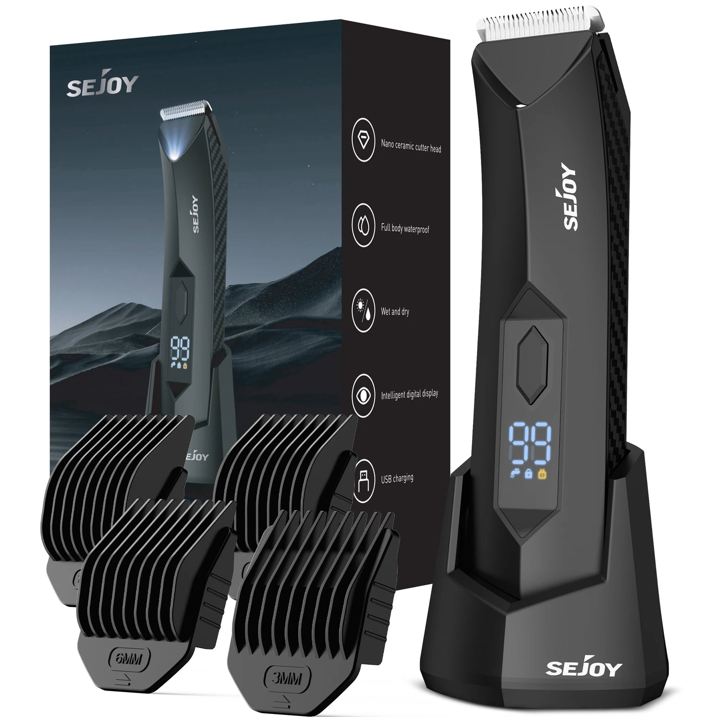 Elite Wet & Dry Precision Grooming: Recortador de vello y cortapelos recargable
