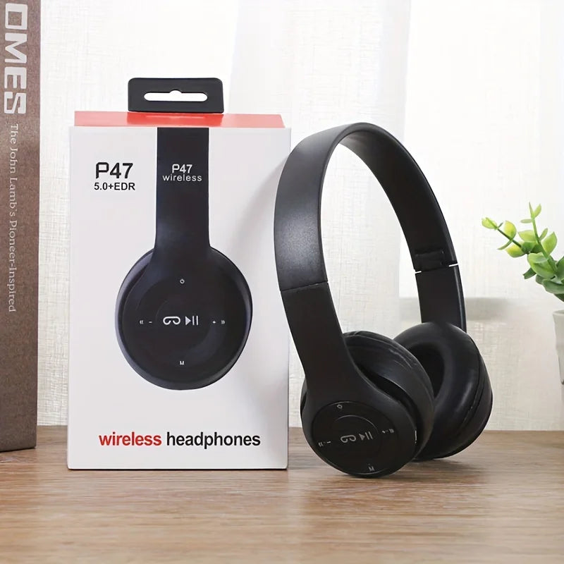 Bluetooth 5.0 Wireless Headphones โ Foldable, Bass-Boosted & Waterproof