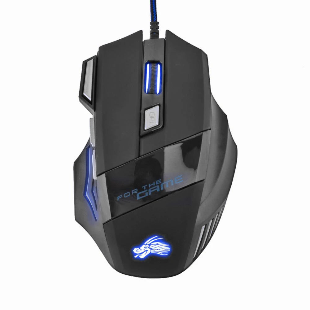 7 Button Backlit Ergonomic Mouse 5500 DPI