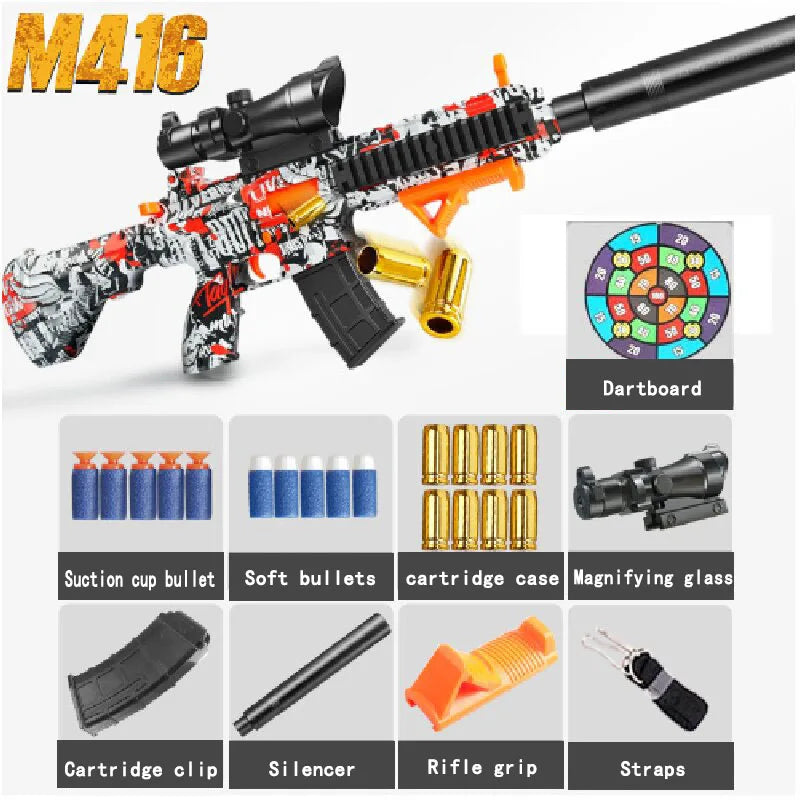 M416 Soft Bullet Toy Gun – Realistic Shell Ejection & Manual Bolt Action