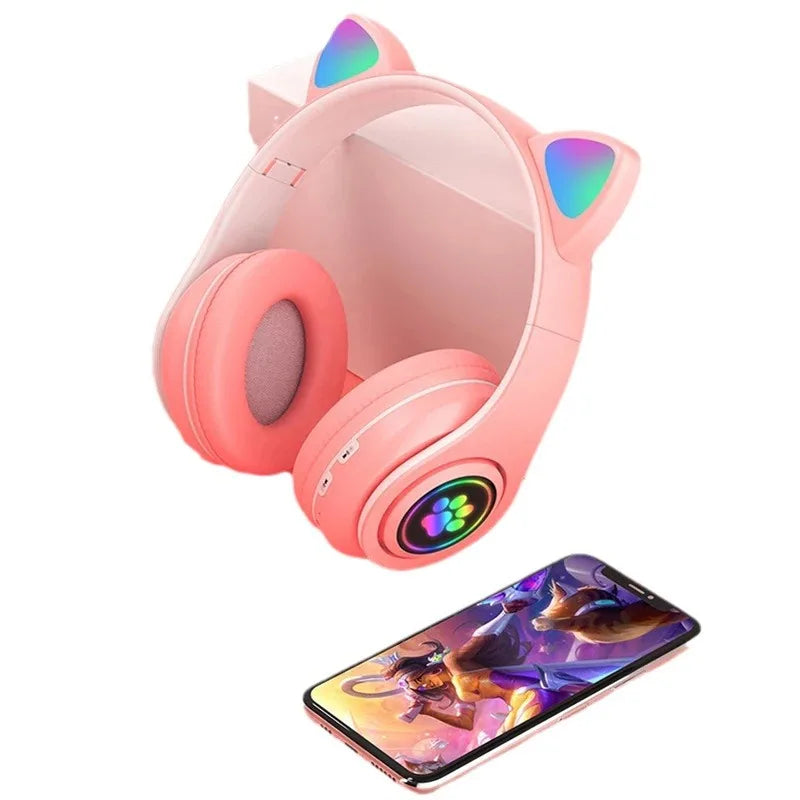 Casque Bluetooth oreilles de chat HAOMAI B39M