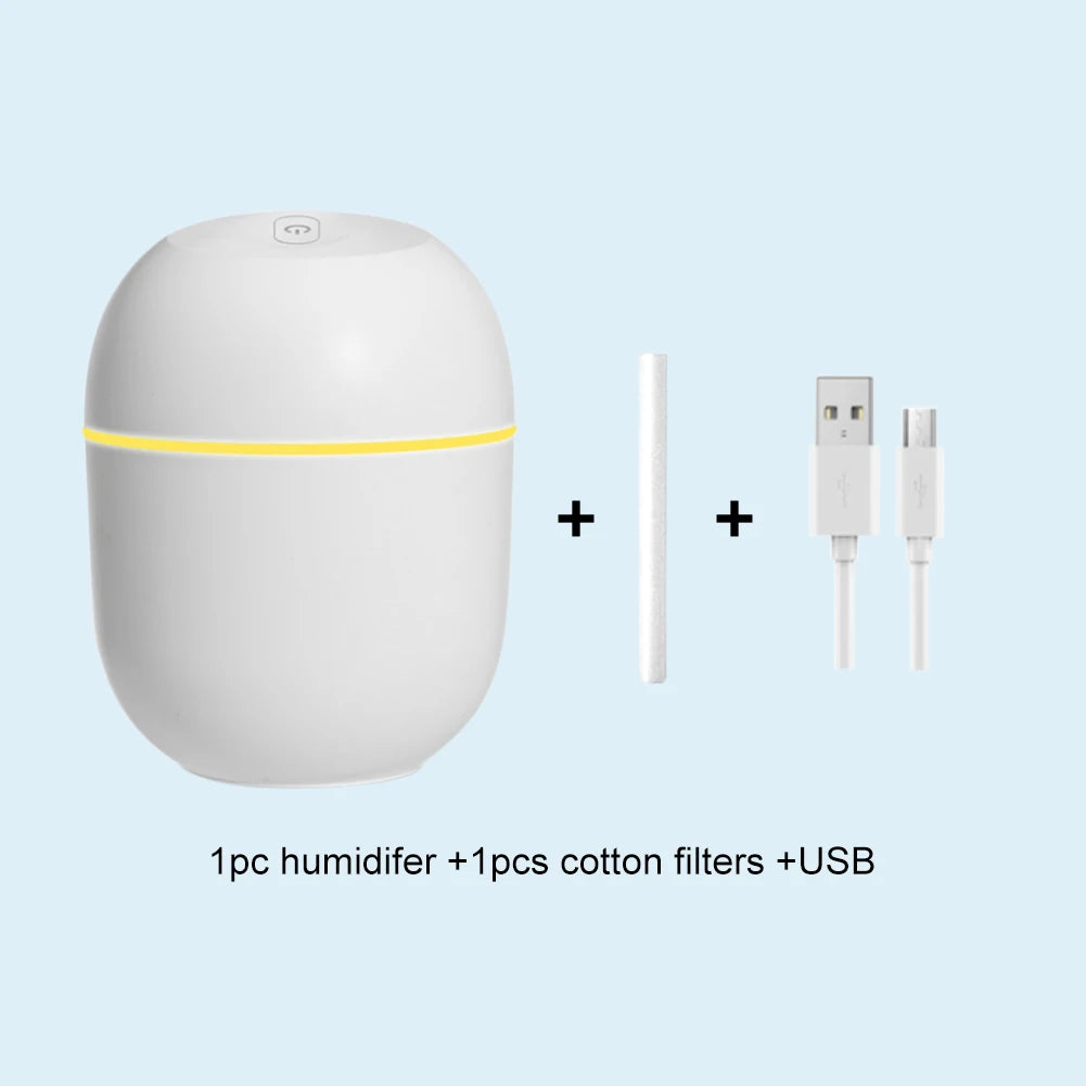 Minimalist Ultrasonic Air Humidifier with LED Lamp Romantic Light