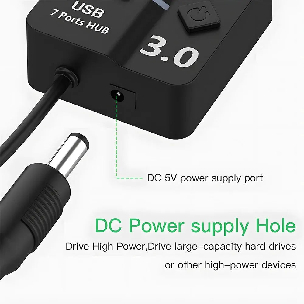 DBIT 7-IN-1 USB Hub – Expand Your Connectivity with USB 3.0/2.0 Ports
