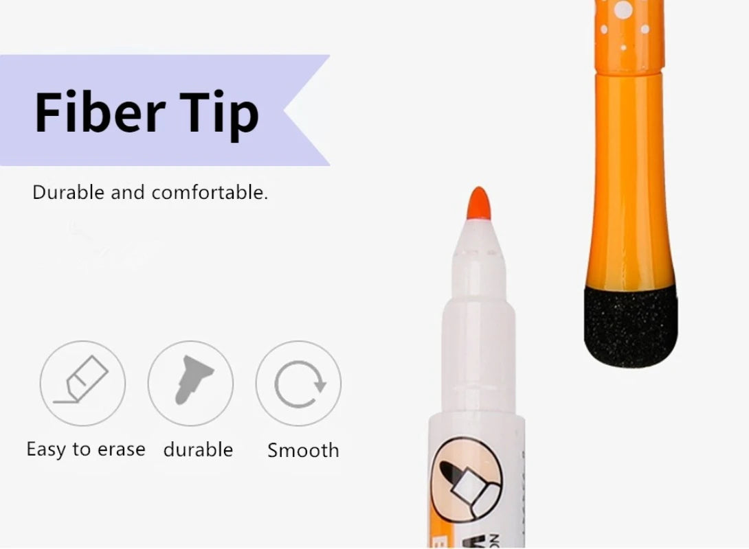 8PCS Erasable Whiteboard Marker Set β Vibrant Colors & Magnetic Design