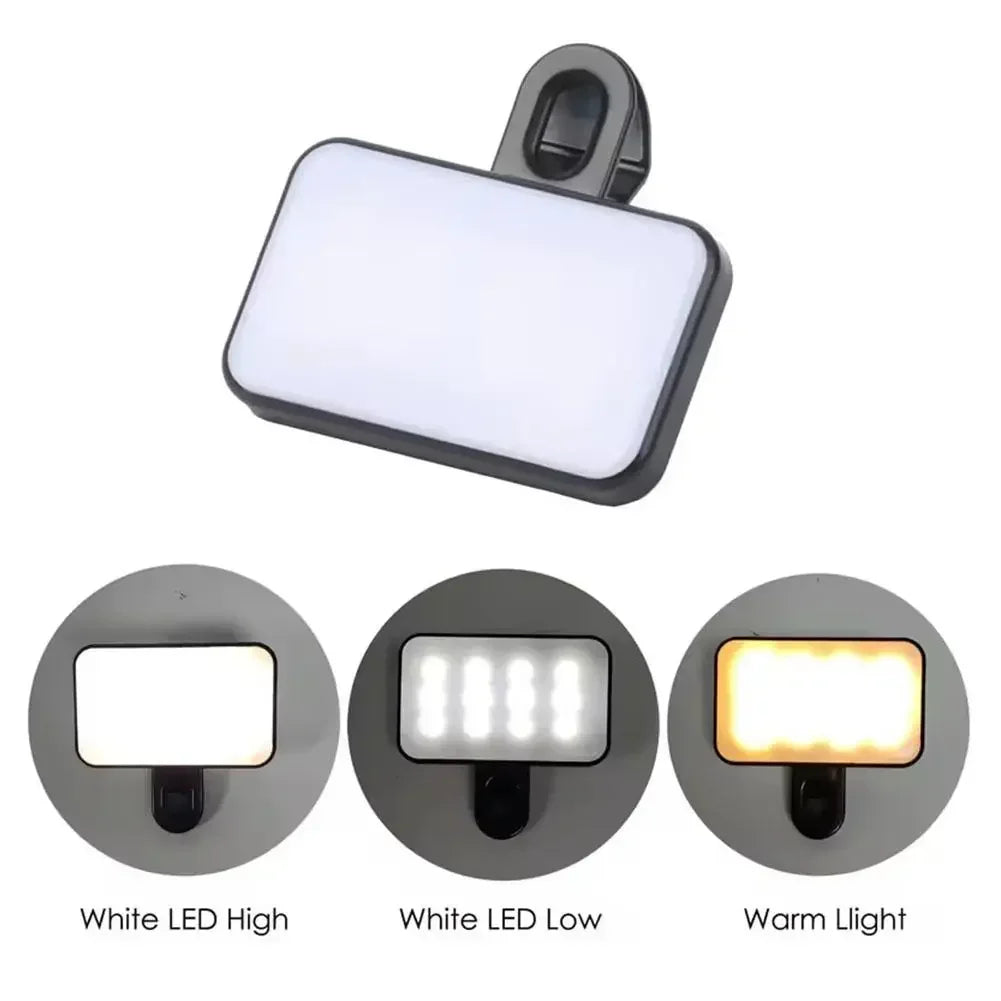 Pocket LED Tri-Colour Selfie Light – Perfect for Video Calls, Photos & More