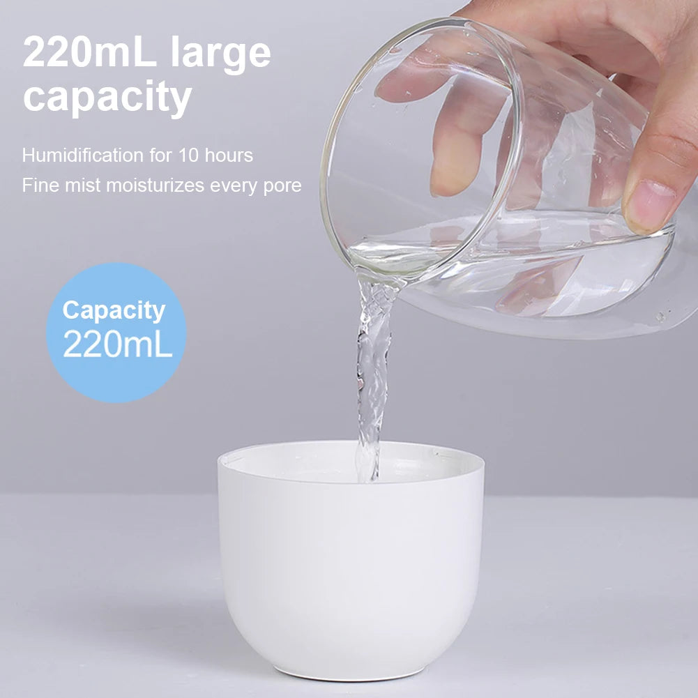 Minimalist Ultrasonic Air Humidifier with LED Lamp Romantic Light