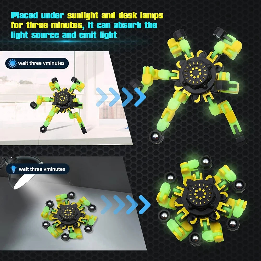 Glow in The Dark Robot Fidget Spinners