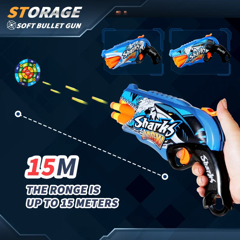 Graffiti Shark Soft Bullet Toy Gun β Safe & Fun Outdoor Action