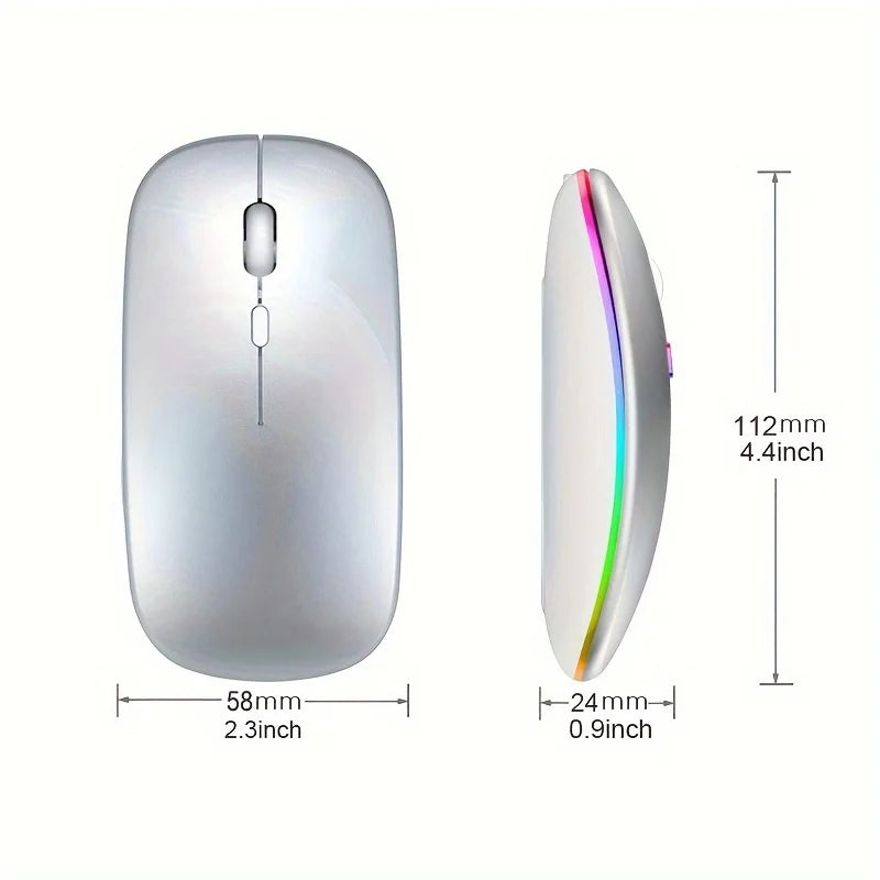 Wireless Mouse Bluetooth and 2.4GHz Dual Modes with RGB