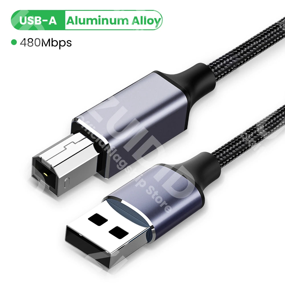 Both USB Types to USB Type B 2.0 Cable β Compatible with Printers, Cameras, and More