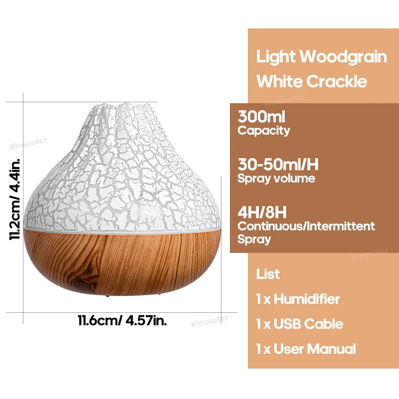 Volcano Air Humidifier with Colourful Ambient Night Light