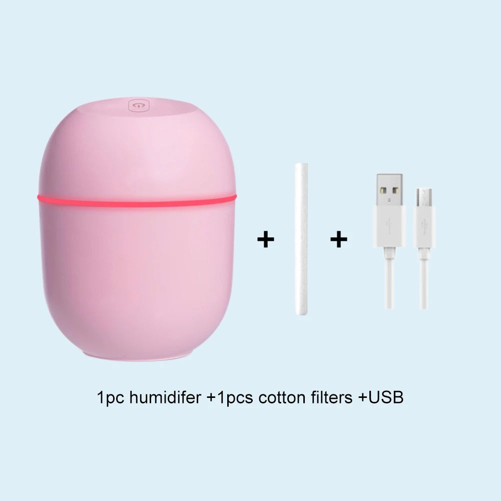Minimalist Ultrasonic Air Humidifier with LED Lamp Romantic Light
