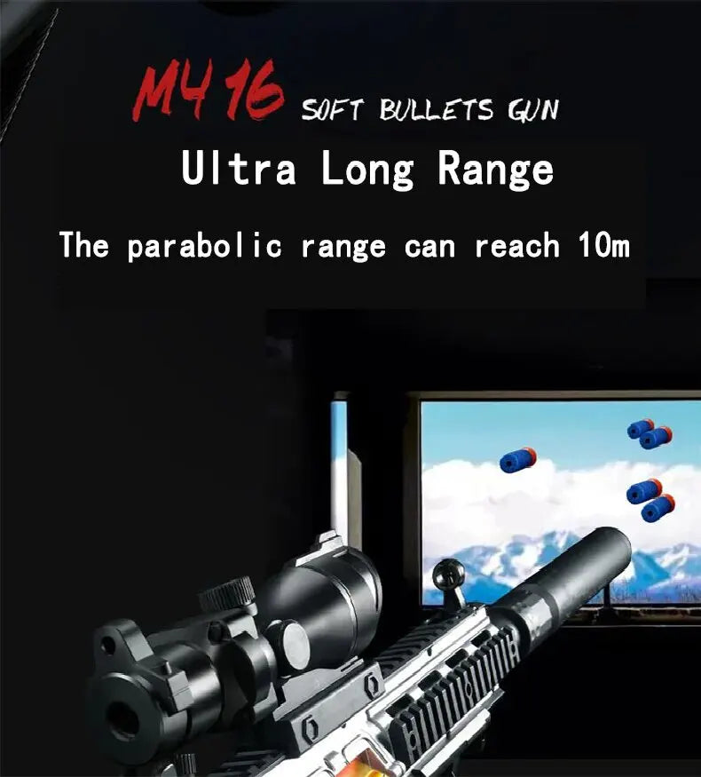 M416 Soft Bullet Toy Gun – Realistic Shell Ejection & Manual Bolt Action