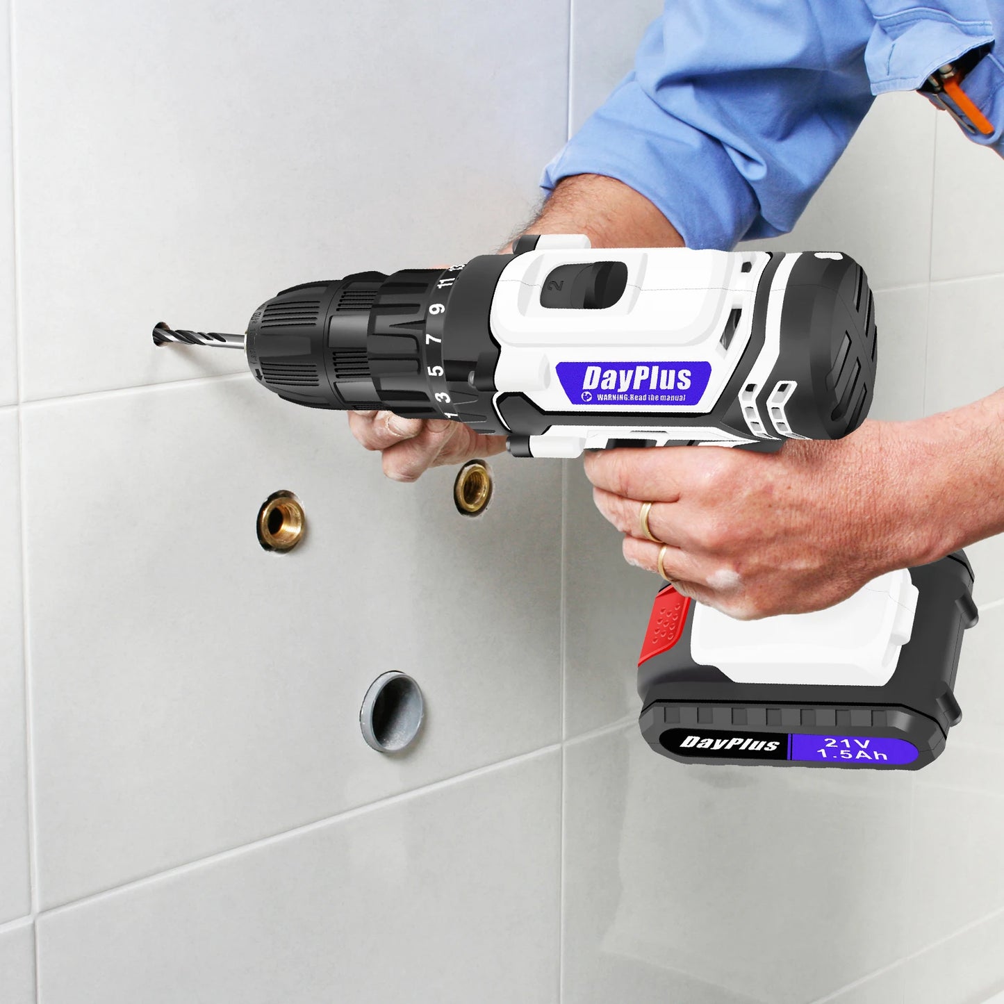 21V Cordless Drill Driver – Powerful & Versatile for Home DIY - Complete Set