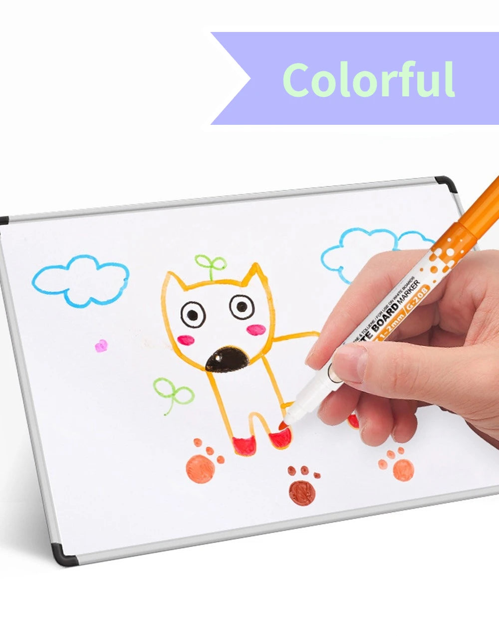 8PCS Erasable Whiteboard Marker Set β Vibrant Colors & Magnetic Design
