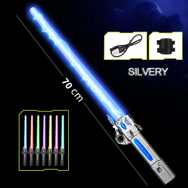 Colourful Glowing Telescopic Laser Sword β Flashing Lights & Sound Effects!