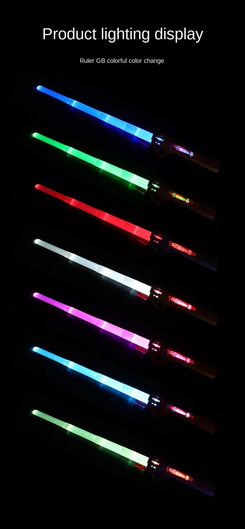Colourful Glowing Telescopic Laser Sword β Flashing Lights & Sound Effects!
