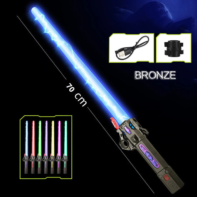 Colourful Glowing Telescopic Laser Sword β Flashing Lights & Sound Effects!