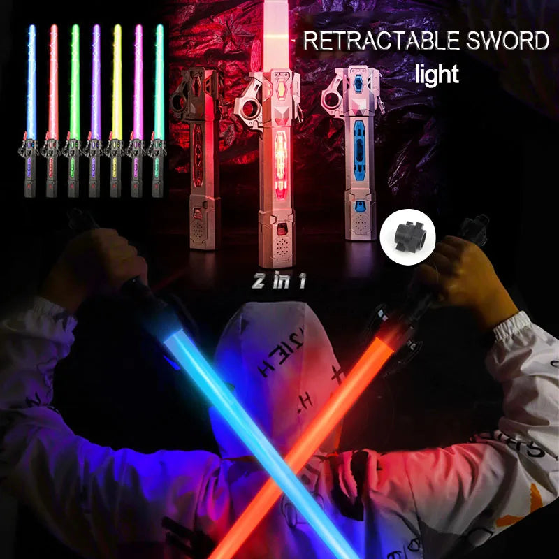 Colourful Glowing Telescopic Laser Sword β Flashing Lights & Sound Effects!