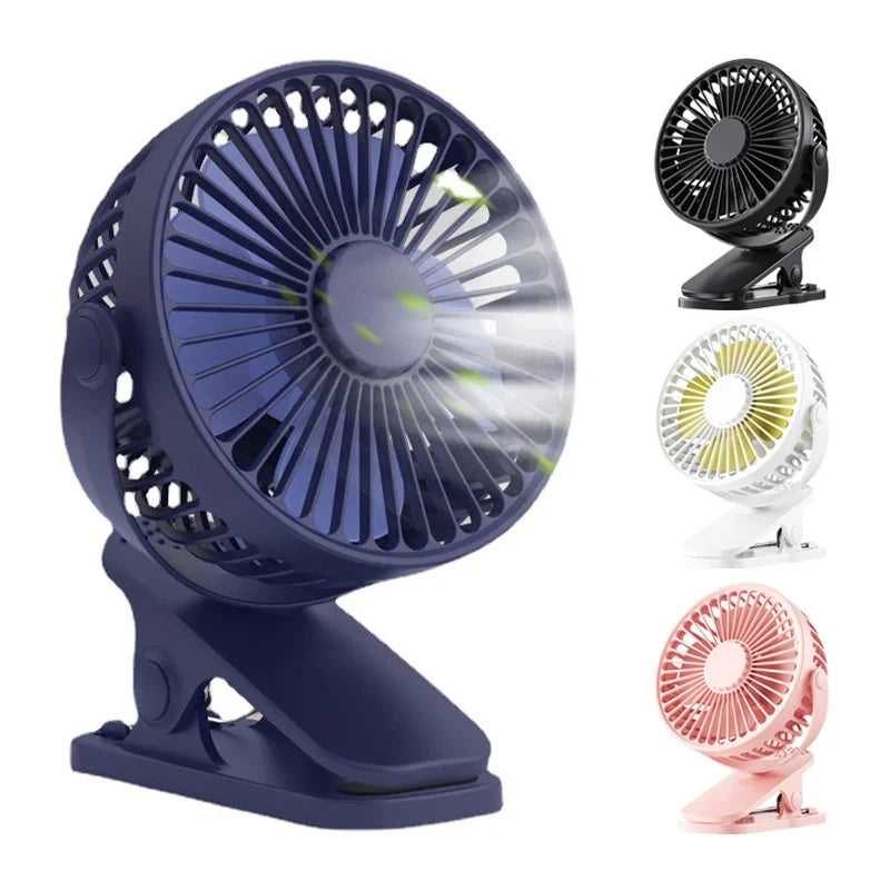 Mini Clip-On USB Fan – Silent & Portable Cooling for Home, Office & Travel