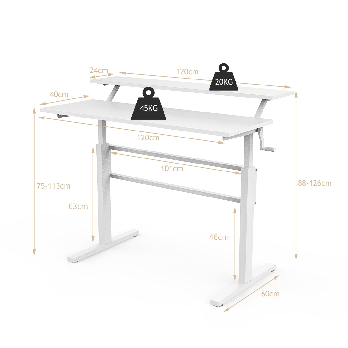 Height Adjustable Sit-to-Stand Desk β Ergonomic & Stylish