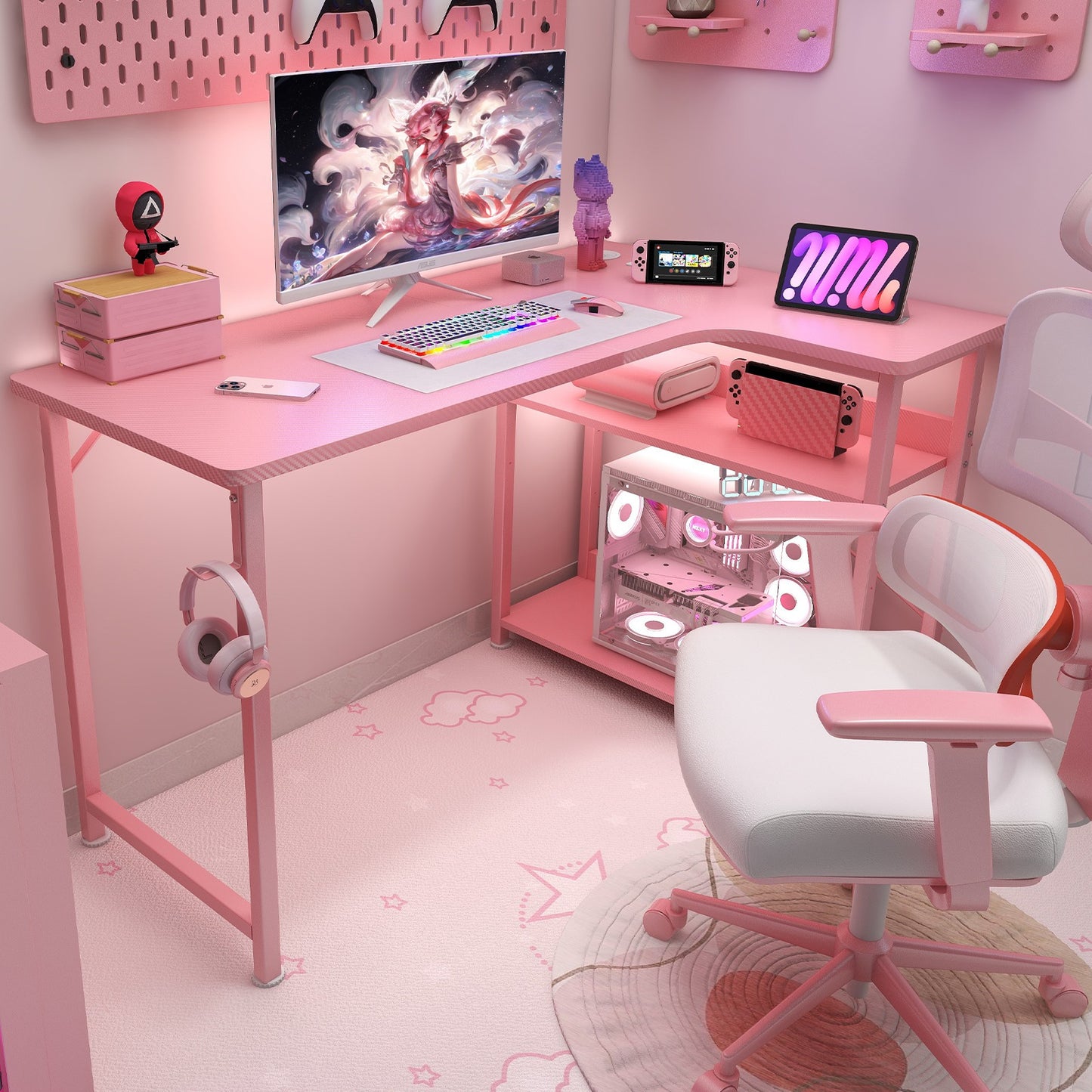 Premium COMHOMA L Shaped Gaming Desk