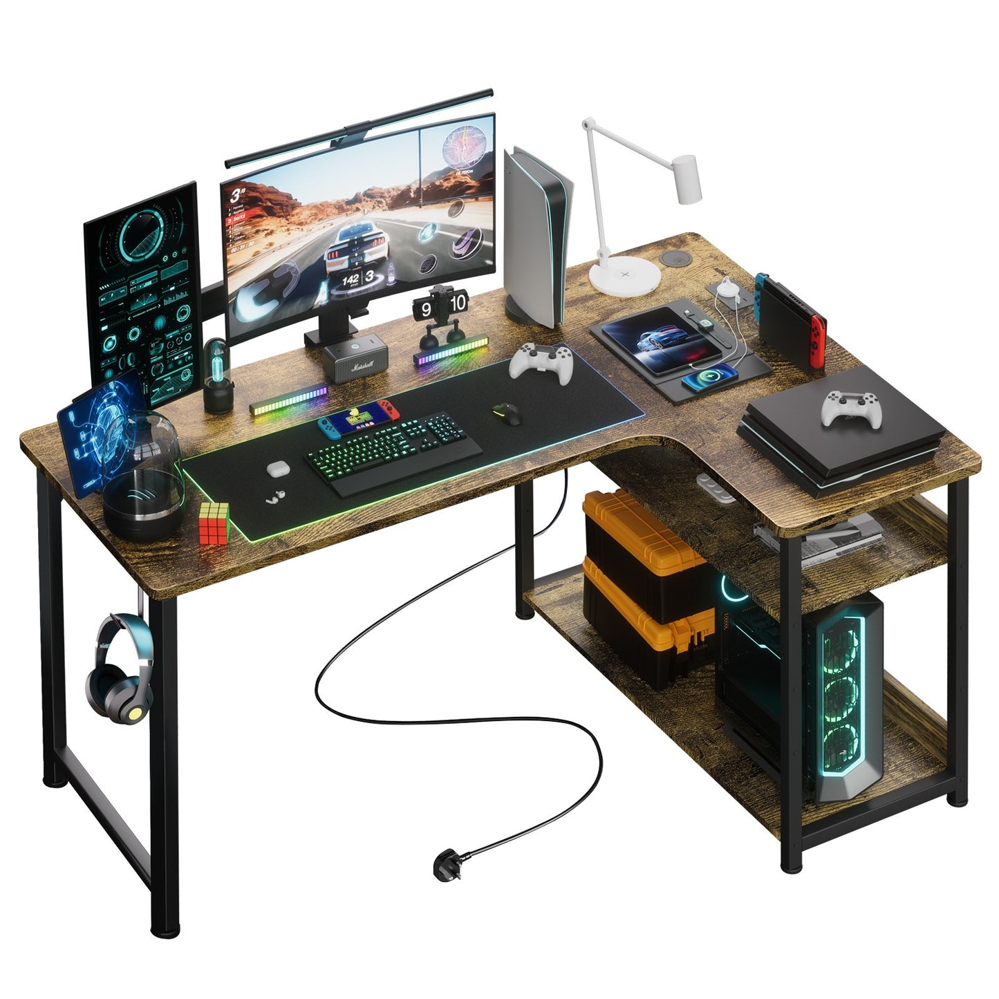 Premium COMHOMA L Shaped Gaming Desk