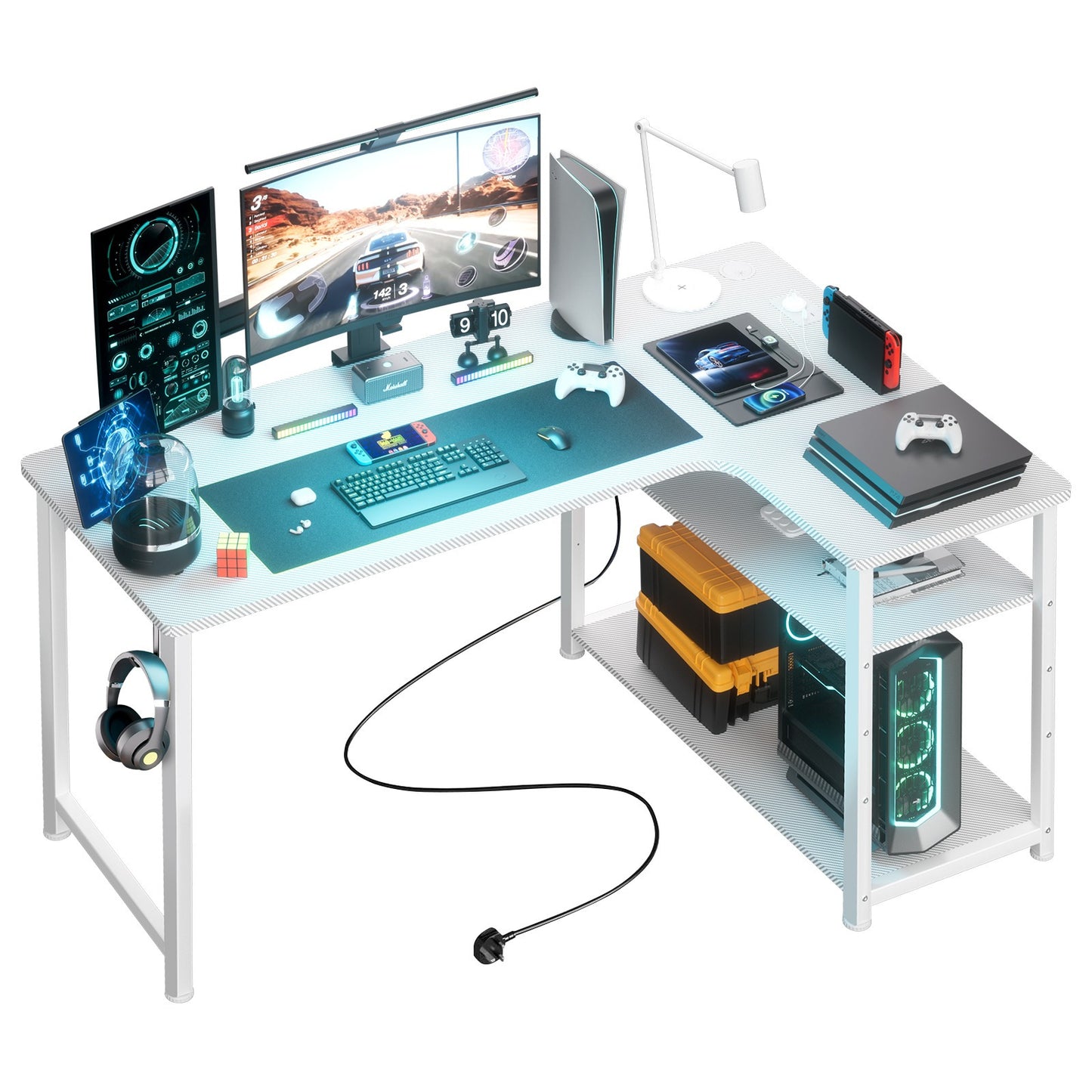 Premium COMHOMA L Shaped Gaming Desk