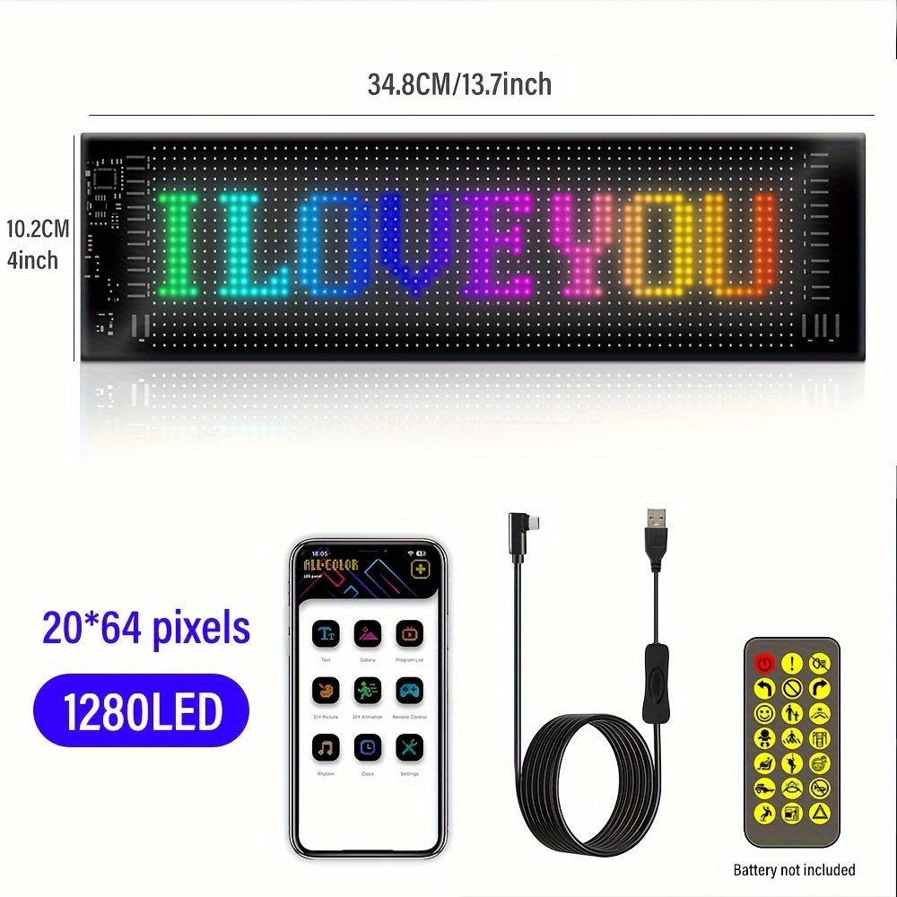 Programmable LED Pixel Soft Light Display โ DIY Text, Patterns & Animations