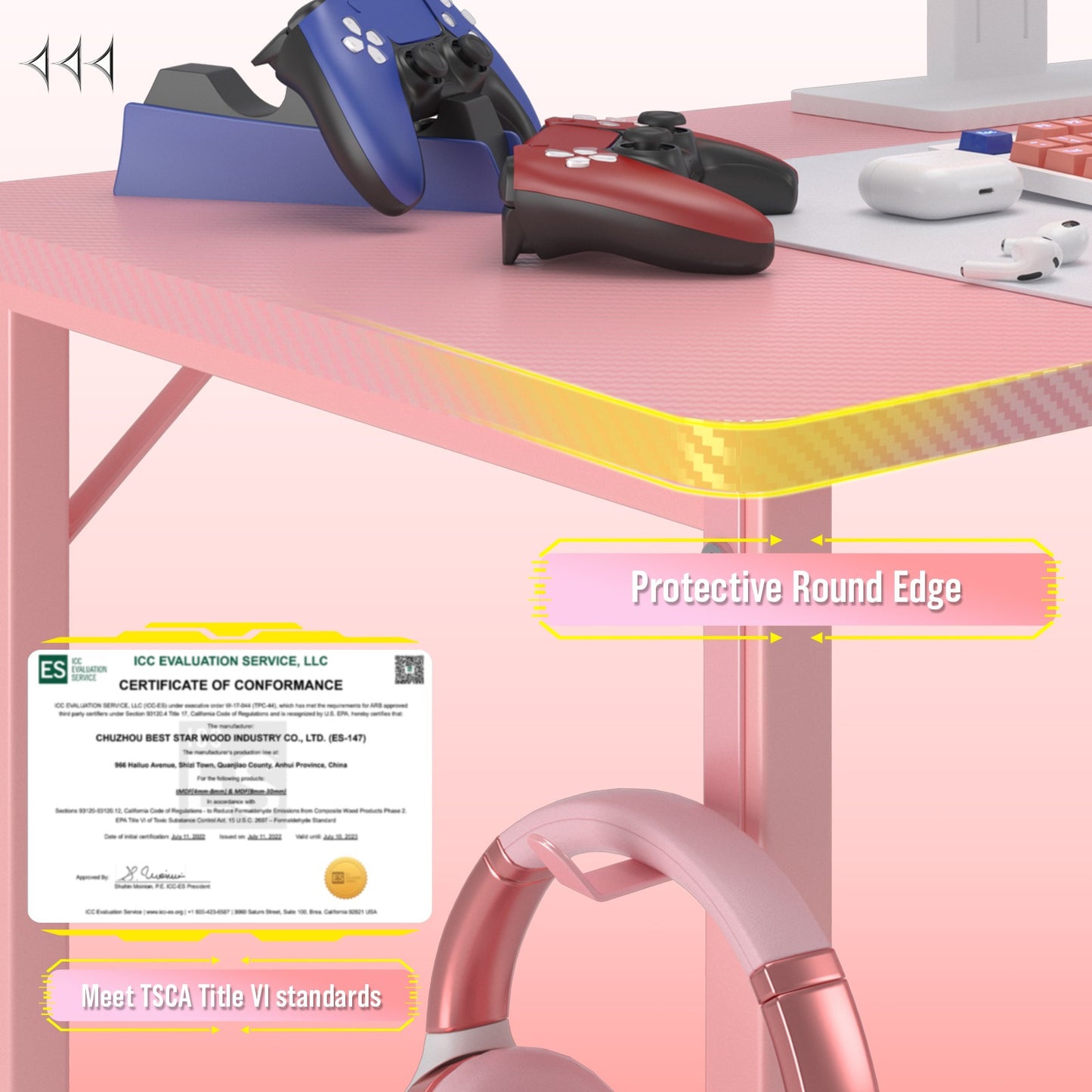 Premium COMHOMA L Shaped Gaming Desk