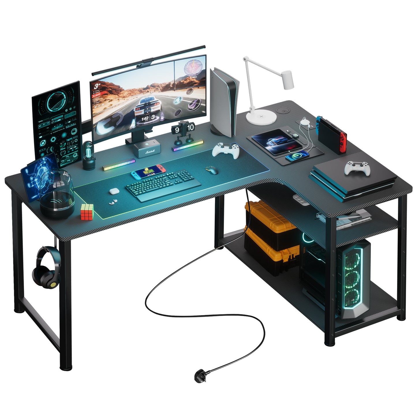 Premium COMHOMA L Shaped Gaming Desk