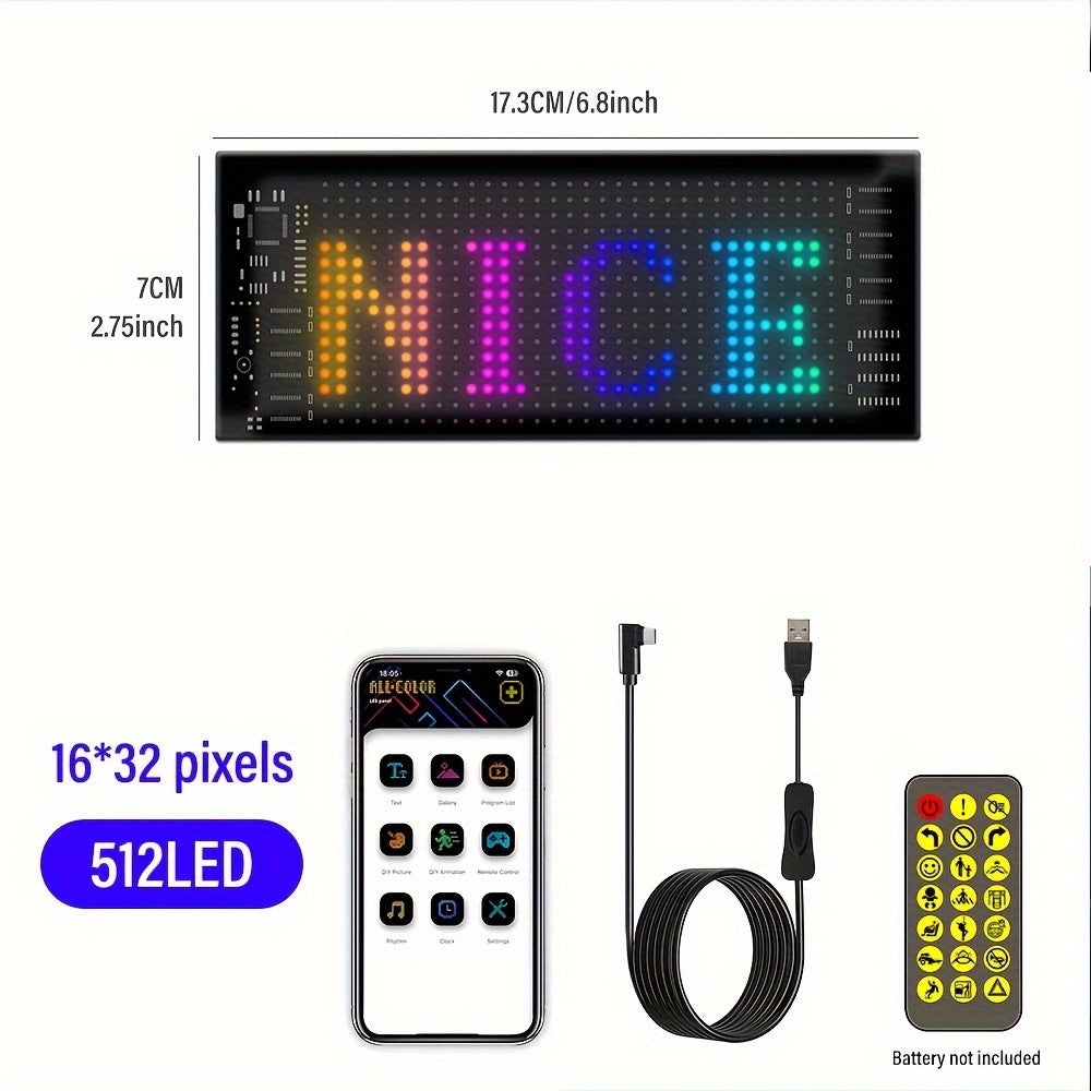 Programmable LED Pixel Soft Light Display โ DIY Text, Patterns & Animations