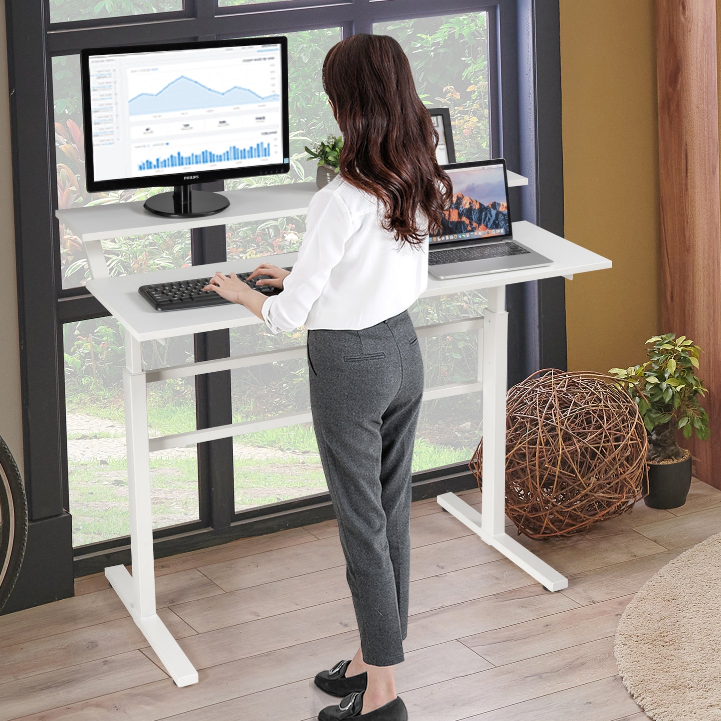 Height Adjustable Sit-to-Stand Desk β Ergonomic & Stylish