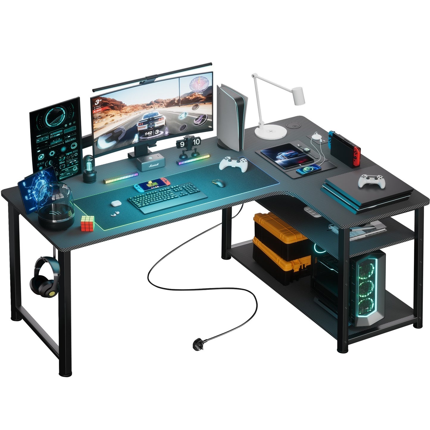 Premium COMHOMA L Shaped Gaming Desk