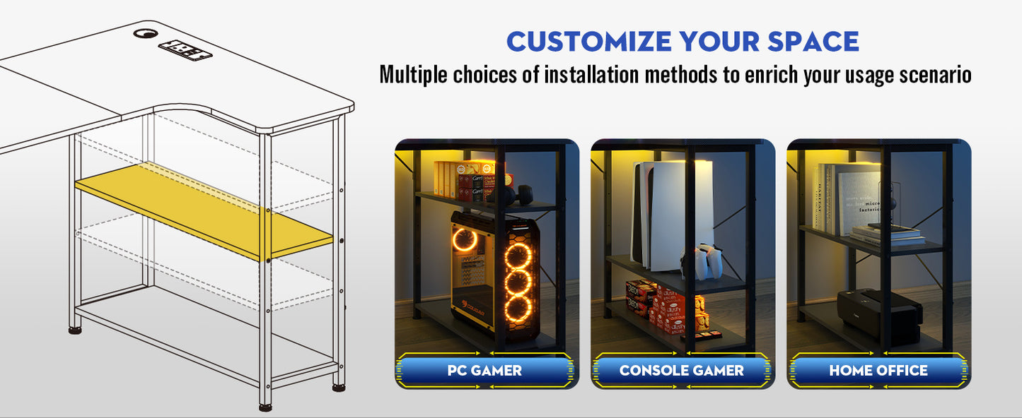 Premium COMHOMA L Shaped Gaming Desk