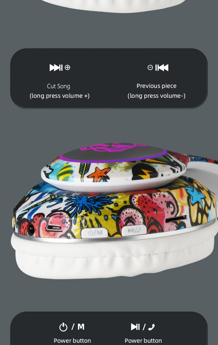 Wireless Foldable Gaming Headphones โ Long Battery Life & Immersive Sound
