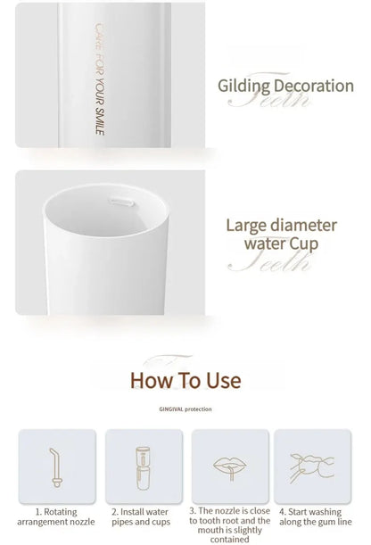 Portable Rechargeable Oral Irrigator – Deep Cleaning for a Healthier Smile!