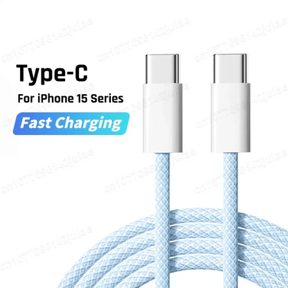 PD 65W Fast Charging USB-C to USB-C Cable – High-Speed Data & Power
