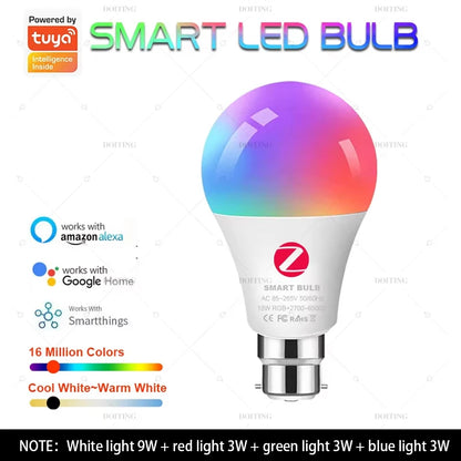 Smart LED Bulb – RGB + Adjustable White Light with App Control