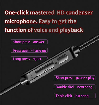 Designer Wired In-Ear Headphones – HiFi Sound, Waterproof & Built for Comfort