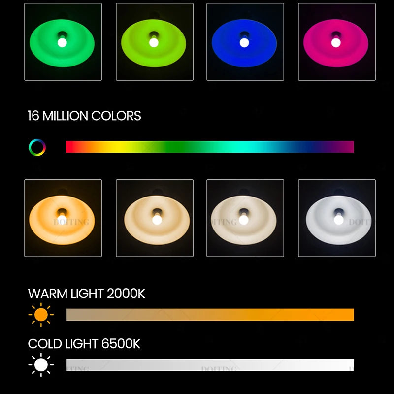 Smart LED Bulb – RGB + Adjustable White Light with App Control