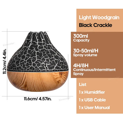 Volcano Air Humidifier with Colourful Ambient Night Light