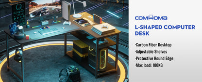 Premium COMHOMA L Shaped Gaming Desk