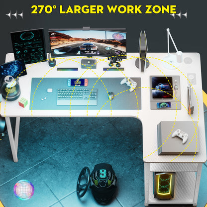 Premium COMHOMA L Shaped Gaming Desk